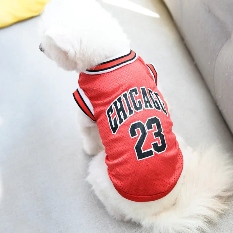 Mesh Breathable Dog Basketball Jersey