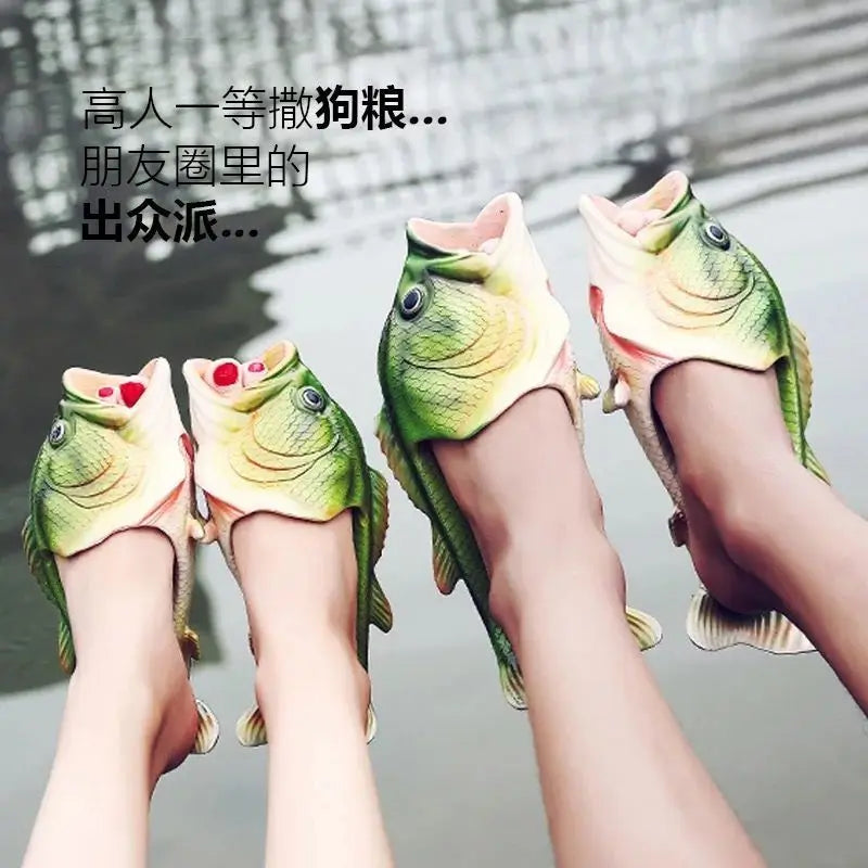 Fish Shoes Beach Slippers Unisex Funny Shoes