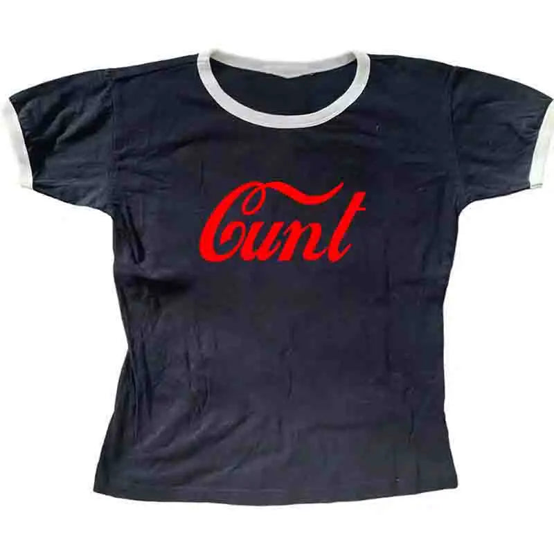 Y2k Crop Top Splice Design Letters Punk
