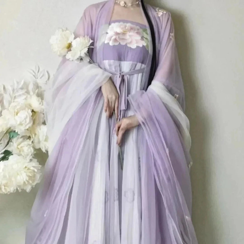 2023 New Hanfu China Ancient Traditional Hanfu Set Female Cosplay Costume Summer Big Sleeve Fairy Hanfu Loose Suit Chinese Dress