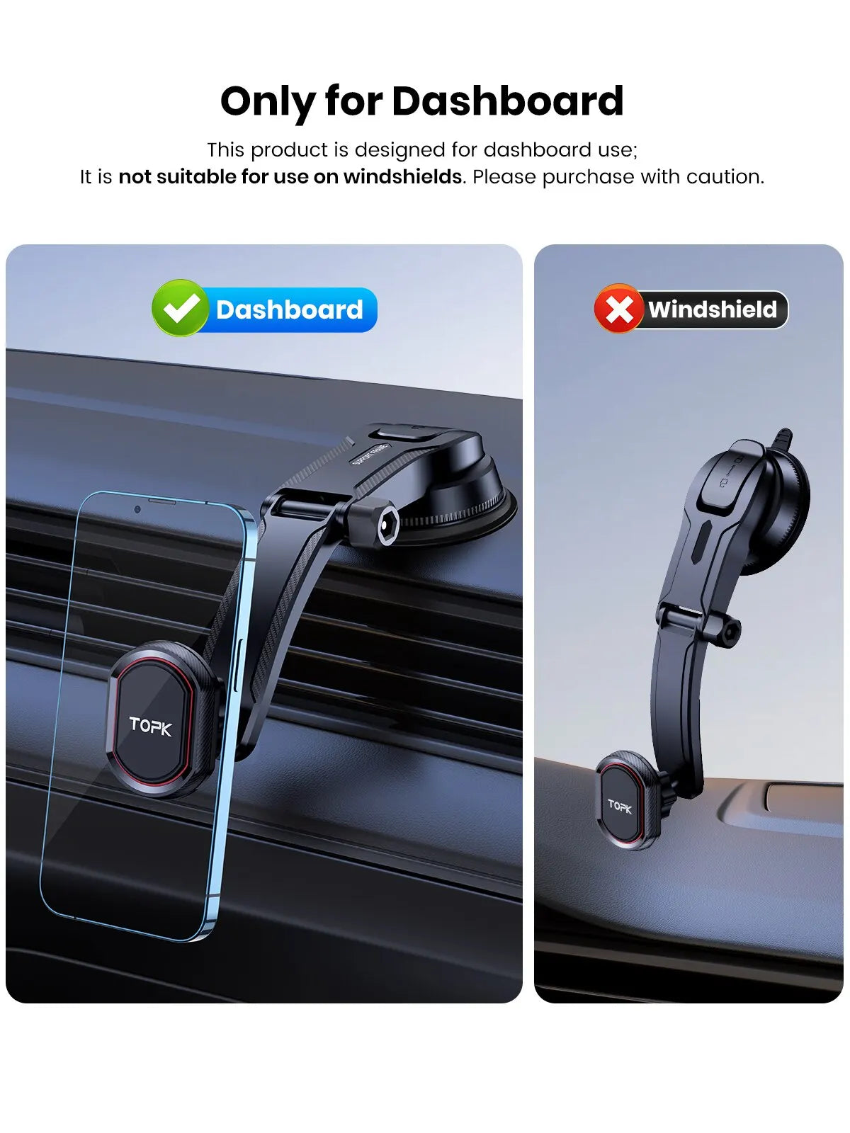 Car Phone Holder Gravity Stand Dashboard Mount