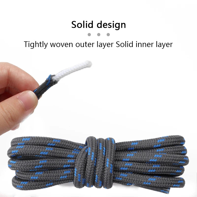 1Pair Round Shoelaces Durable Polyester Shoelace Outdoor Boots Sneakers Laces for Shoes 100/120/140/160cm Shoe Accessories