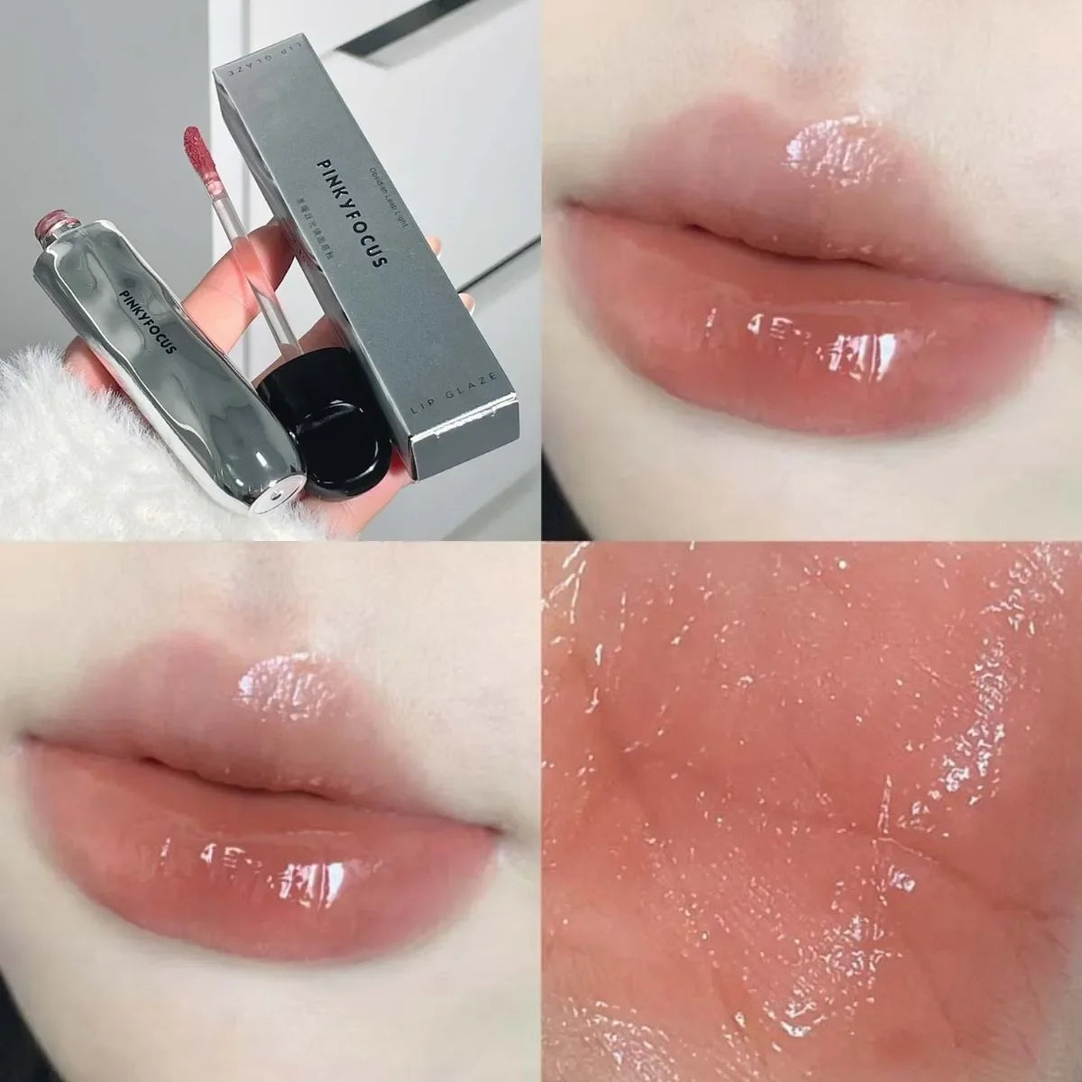 Nude Mirror Lip Gloss Clear Moisturizing Hydrating Water Light Jelly Plump Lip Glaze Oil Lipstick Tint Makeup Korean Cosmetics