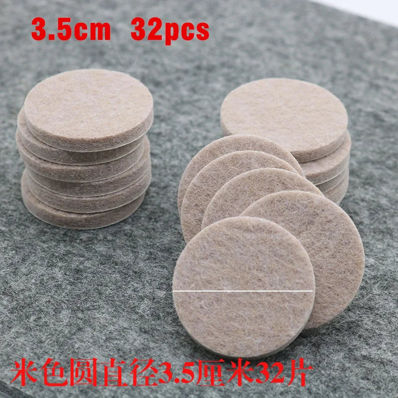 20mm Felt Chair Leg Pads 5mm Thick Floor Scratch Protector Mat Mute Non-slip Self Adhesive DIY Furniture Accessories