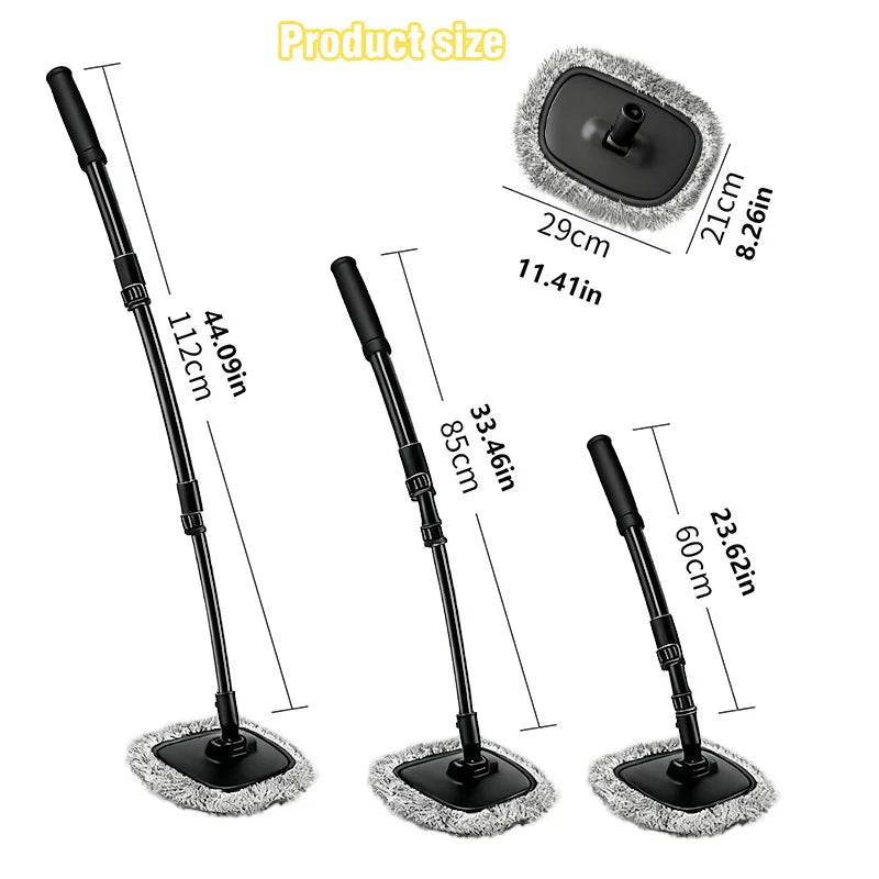 Car Wash Mop Telescoping Long Handle Brush