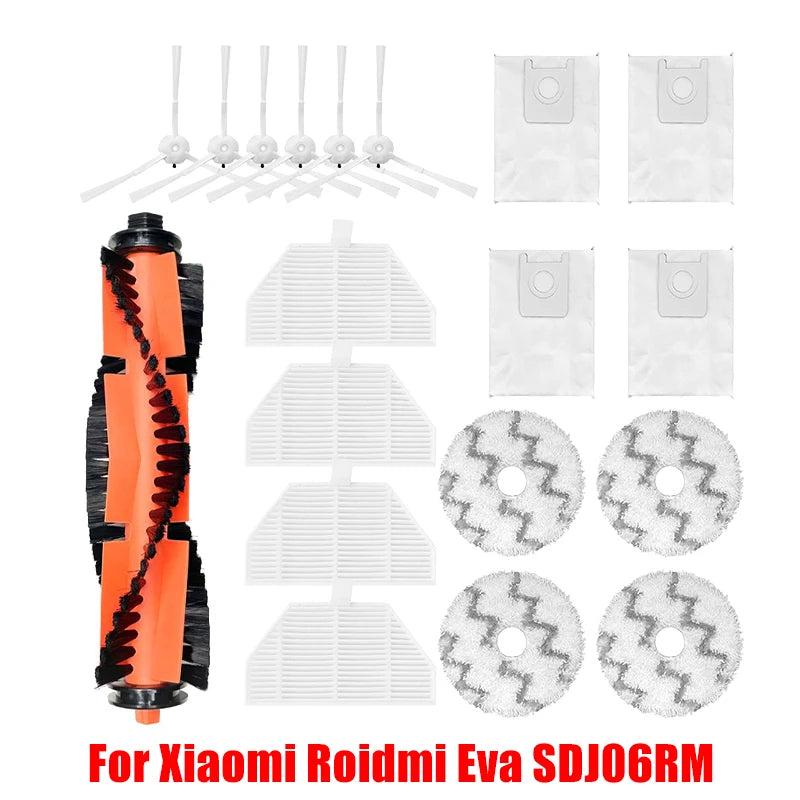 For XiaoMi RoidMi EVA Self-Cleaning Emptying Robot Vacuum SDJ06RM Spare Parts Hepa Filter Side Main Brush Mop Cloths Accessories