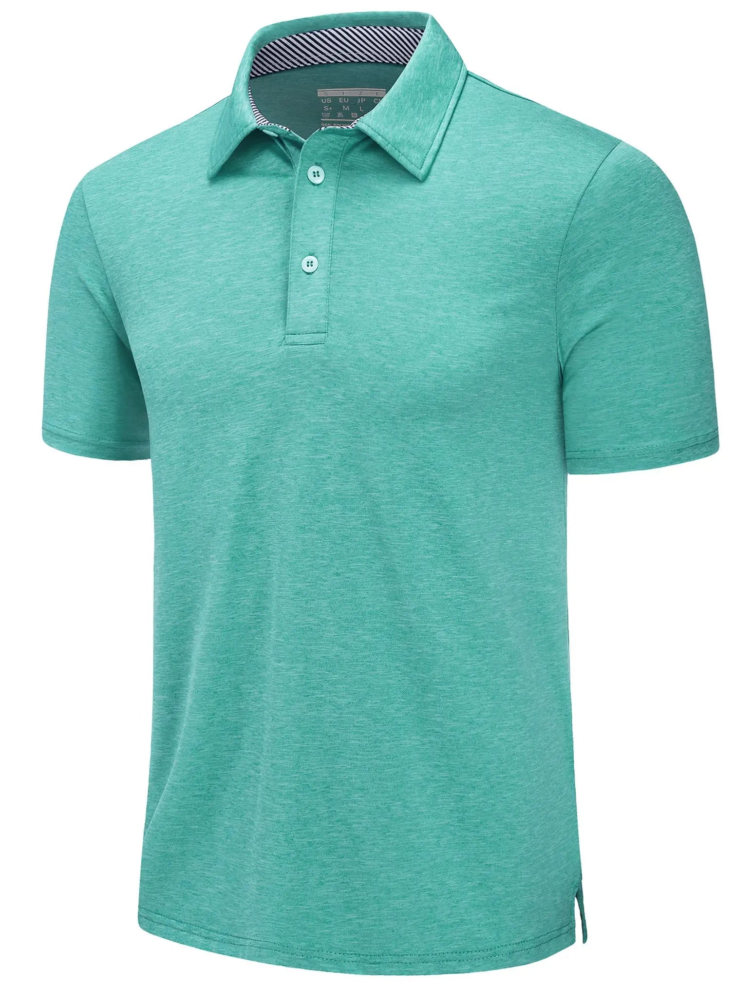 TACVASEN Summer Polo T-shirts Mens Casual Short Sleeve Shirts 3 Buttons Down Quick Dry Breathable Golf Fishing Pullover Workwear