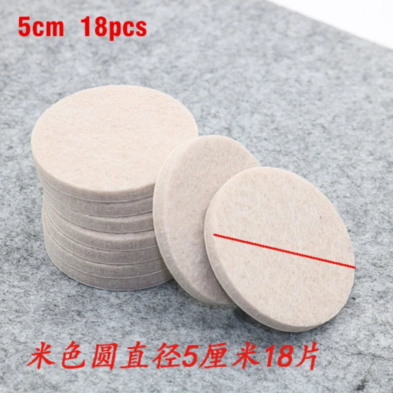 20mm Felt Chair Leg Pads 5mm Thick Floor Scratch Protector Mat Mute Non-slip Self Adhesive DIY Furniture Accessories