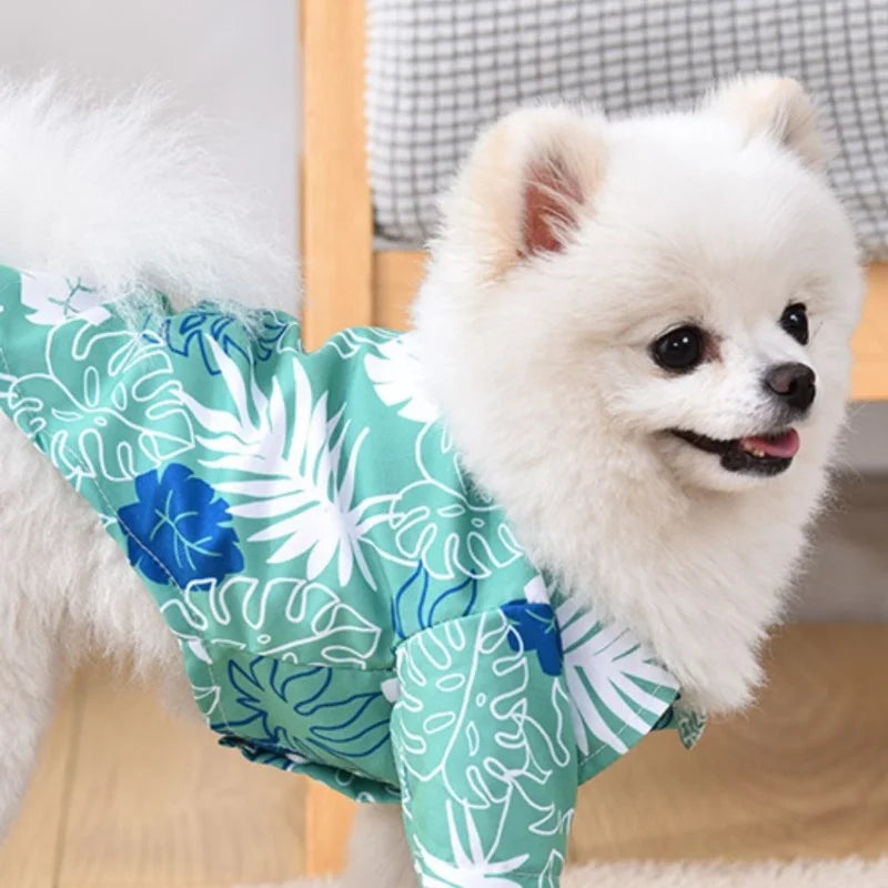 Hawaiian Style Pet Beach Dog Shirt Coconut Print