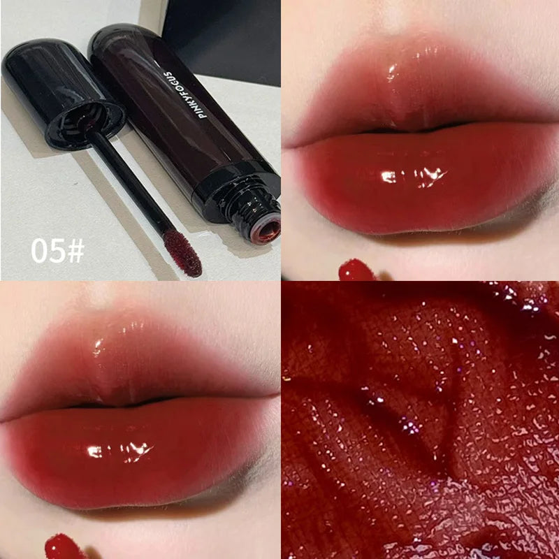 Red Brown Mirror Lip Glaze Liquid Lipstick