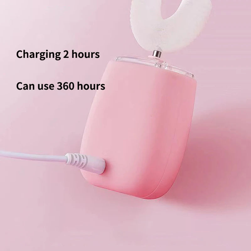 360 Degrees Intelligent Automatic Electric Toothbrush U Type for Adults Child Smart Sonic Tooth Brush USB Charging Teeth Whiten