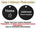 Personalized Pet Cat Dog Name Collar Accessories Circle Custom Engraved ID Tag Necklace Chain Charm Supplies For Dog Product