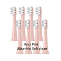 For XIAOMI MIJIA T100 Replacement Brush Heads Sonic Electric Toothbrush Vacuum DuPont Soft Bristle Suitable Nozzles