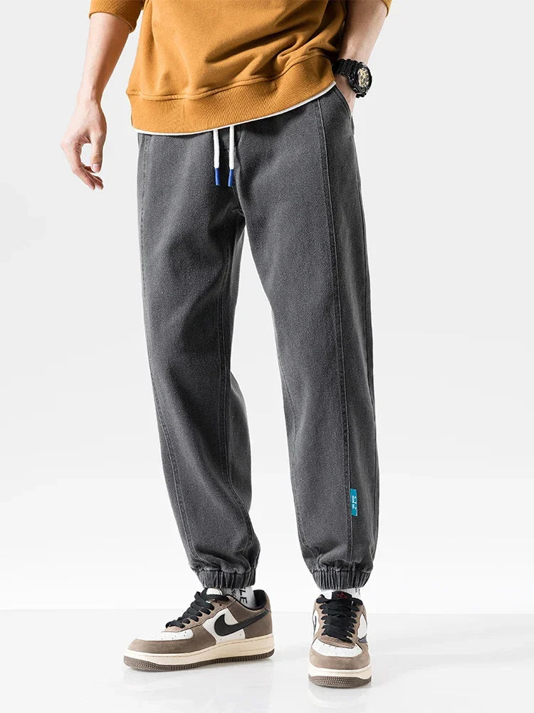 Spring Summer Black Blue Baggy Jeans Men Streetwear Denim Joggers Casual Cotton Harem Pants Jean Trousers Plus Size 6XL 7XL 8XL