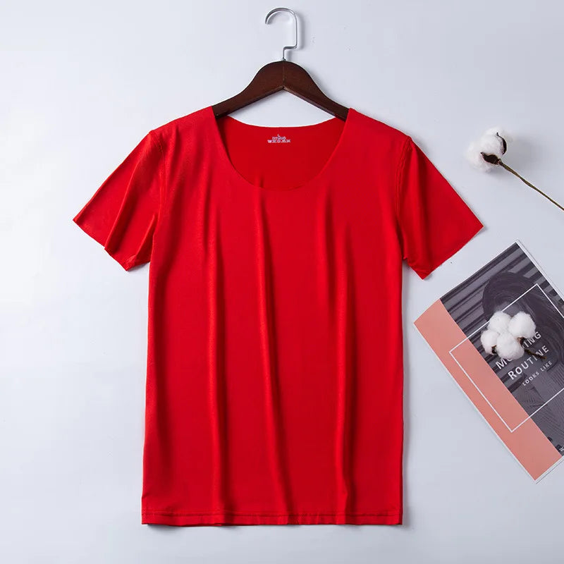 Women Ice Silk T-shirt Vest Y2k Tank Top