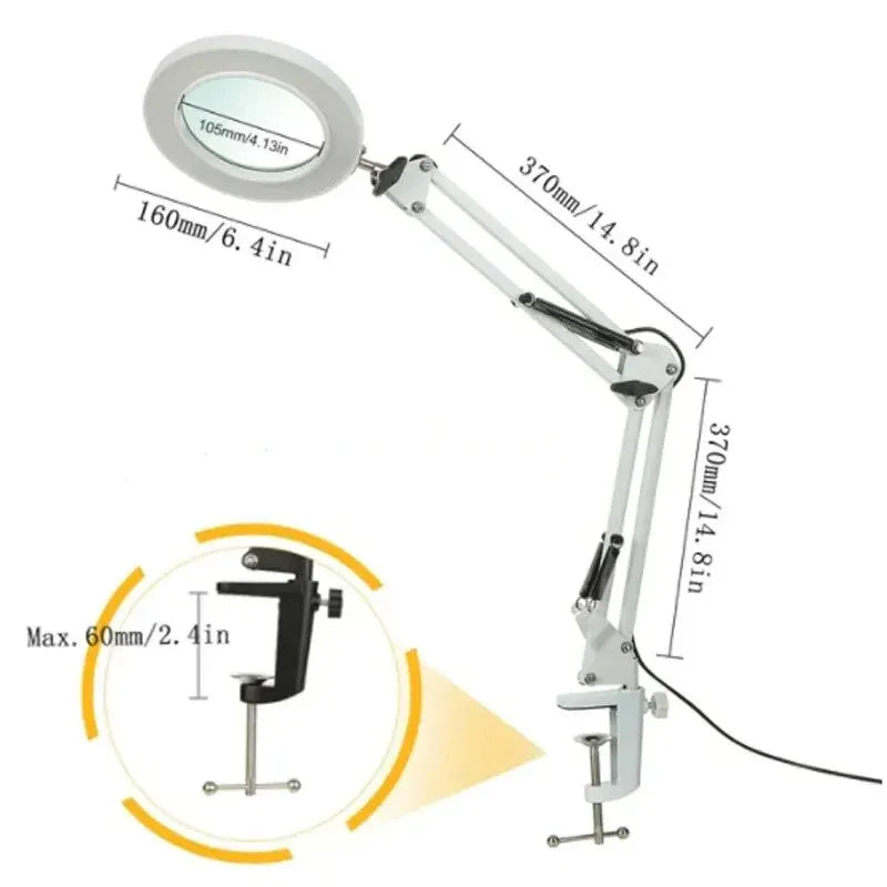 72LED Illuminated Magnifier 8X/10X USB
