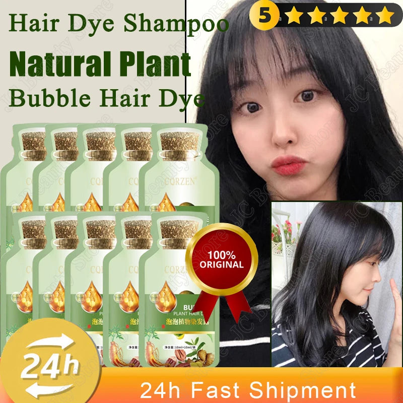 Natural Herbal Hair Dye Shampoo 5 Minutes