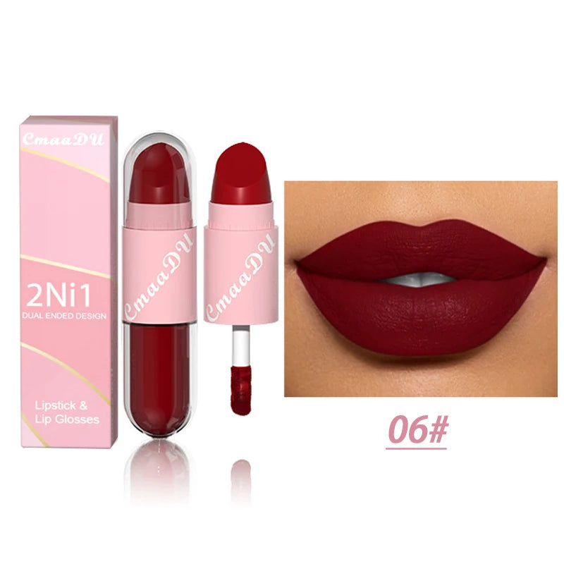 2 in 1 Matte Lipstick Liquid 18 Colors