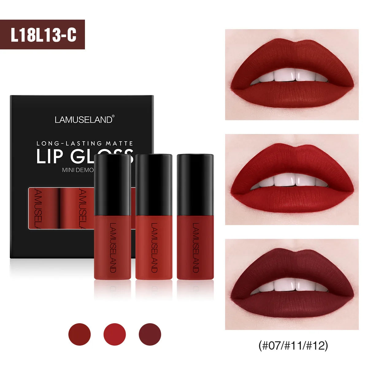 Mini Liquid Lip Gloss 12 Colors Matte 24H