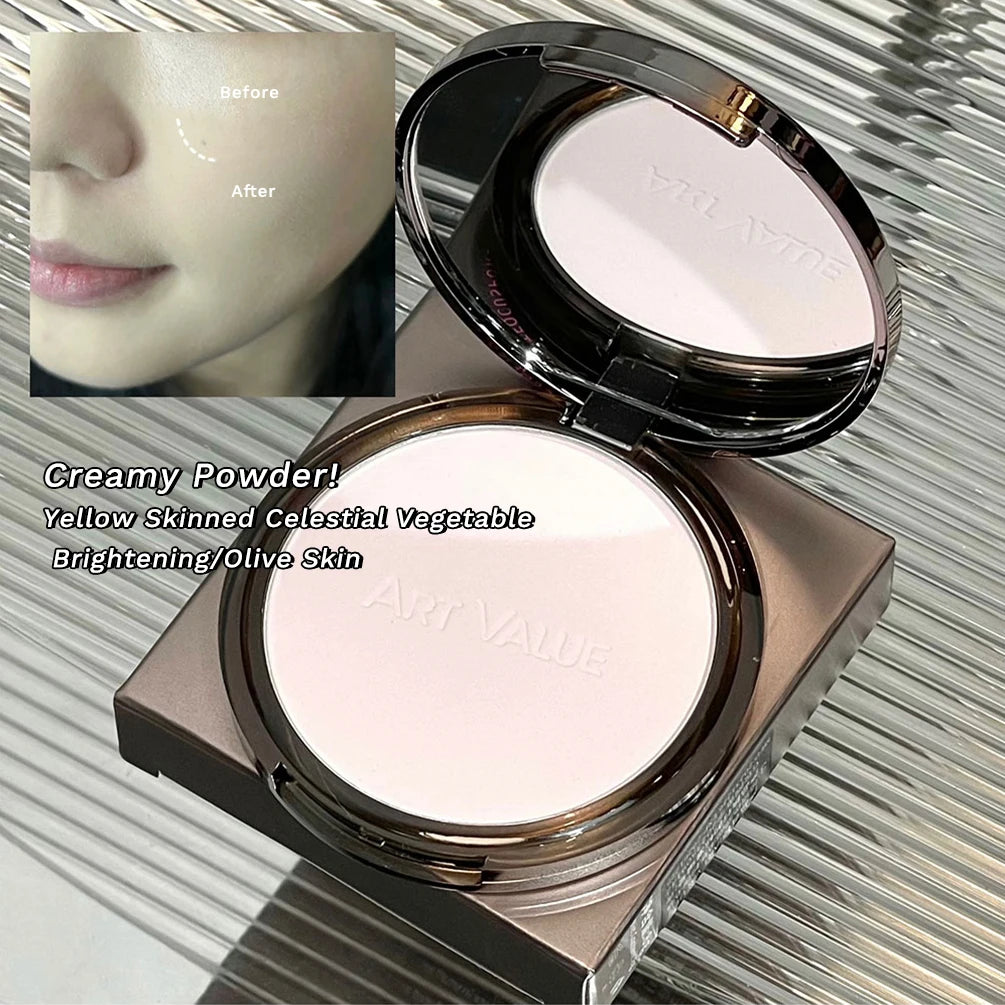 Face Setting Powder Matte Pressed Powder Oil-Control Waterproof Mineral Natural Finish Concealer Makeup Compact Powder Cosmetics
