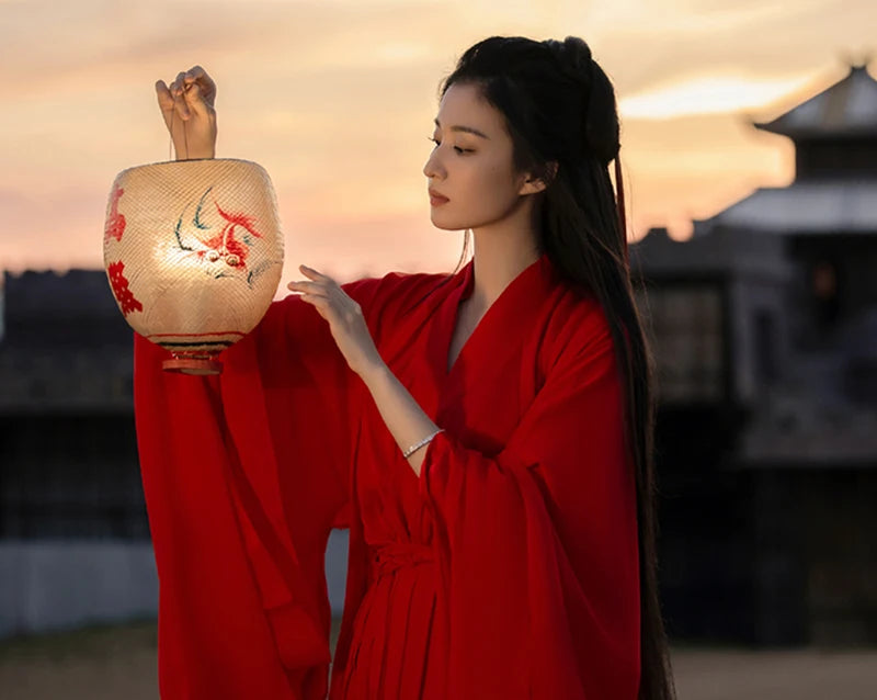 Women Hanfu Dress Chinese Traditional Hanfu Dance Dress Female Cosplay Costume Summer Red Dress Hanfu For Women Plus Size