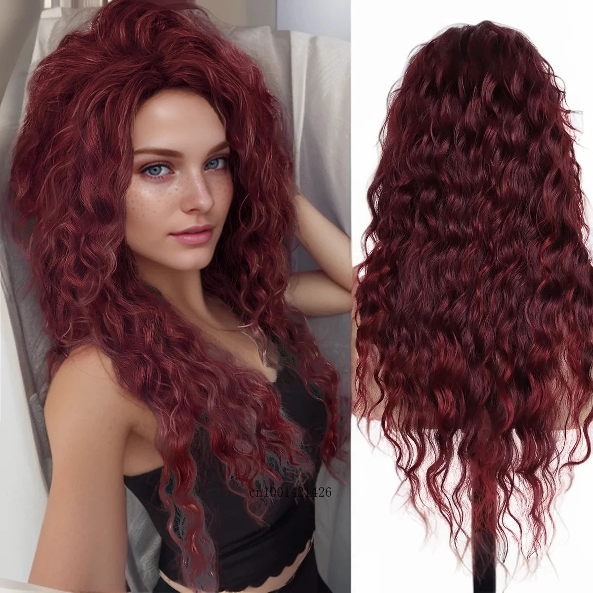 Ash Blonde Curly Wig 26" - Synthetic