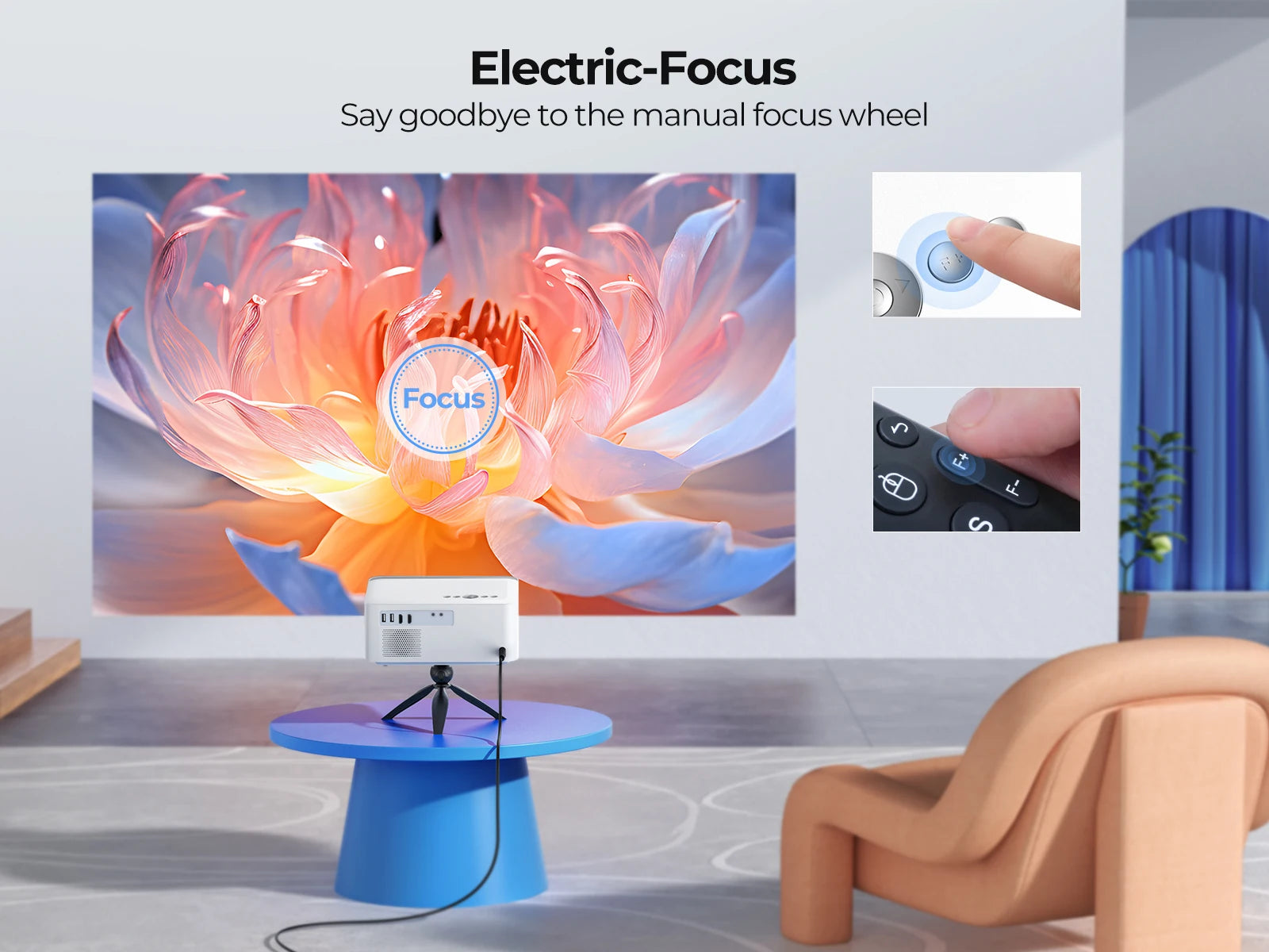 TOPTRO Projector 1080P Full HD Portable Projector 700ANSI Android 9.0 Projector WiFi6 Bluetooth Home Cinema Outdoor Projector