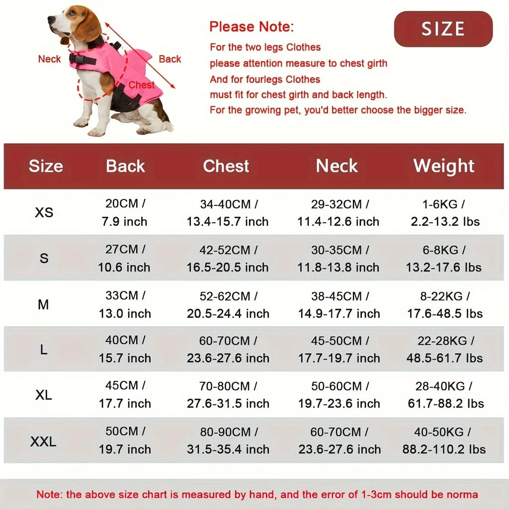 Dog Life Jacket Shark Fin Puppy Life Jacket Adjustable Dog Swimming Safety Jacket with Handle Dog Surfing Vest