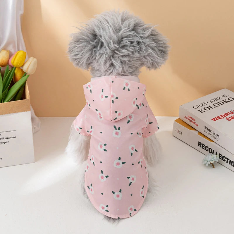 Dog Raincoat Summer Fashion Short Sleeve Dog Waterproof Clothes Puppy Coat Dog Raincoat Outdoor Coat Bichon Schnauzer Welsh