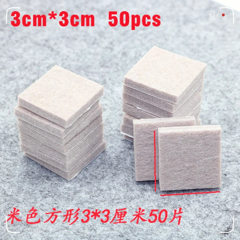 20mm Felt Chair Leg Pads 5mm Thick Floor Scratch Protector Mat Mute Non-slip Self Adhesive DIY Furniture Accessories