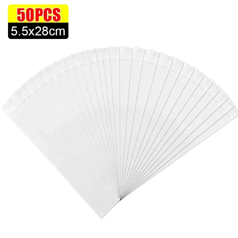 200/50Pcs Disposable Ice Popsicle Mold Bags DIY Fruit Juice Ice Lolly Bags Freezer Tube with Zip Seals for Yogurt Party Favors