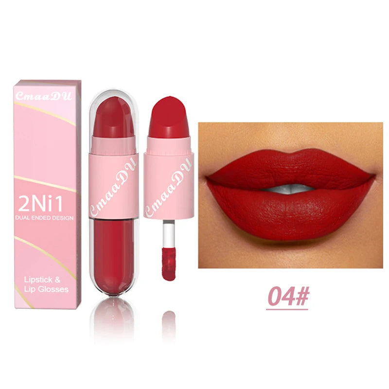 2 in 1 Matte Lipstick Liquid 18 Colors