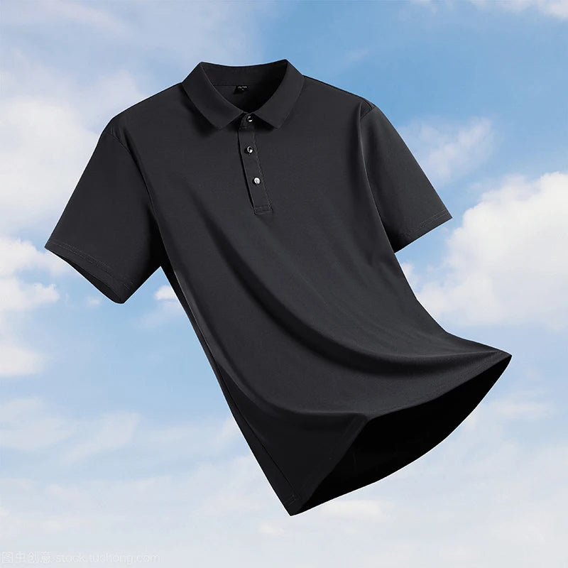 2023 New Oversized Size 8XL 9XL Polo Shirt Men Summer Ice Silk Breathable Polo Men's Fashion Business Polo Shirt Brand Clothing