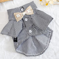 Dog Bowknot Striped Shirt Small Dogs