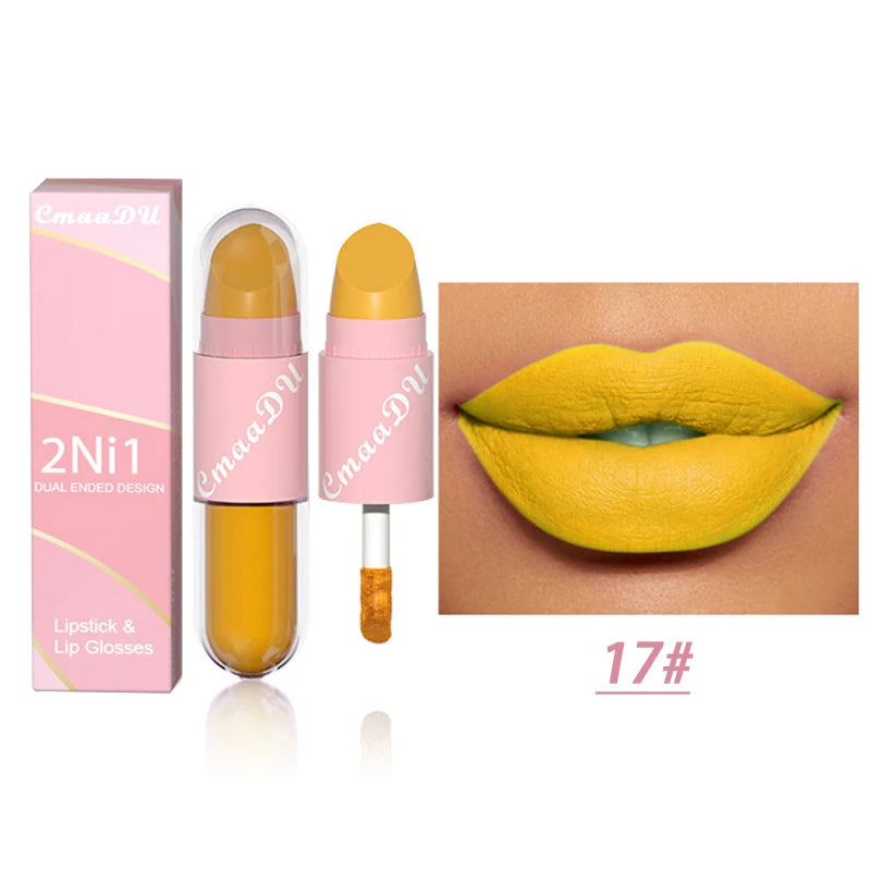 2 in 1 Matte Lipstick Liquid 18 Colors