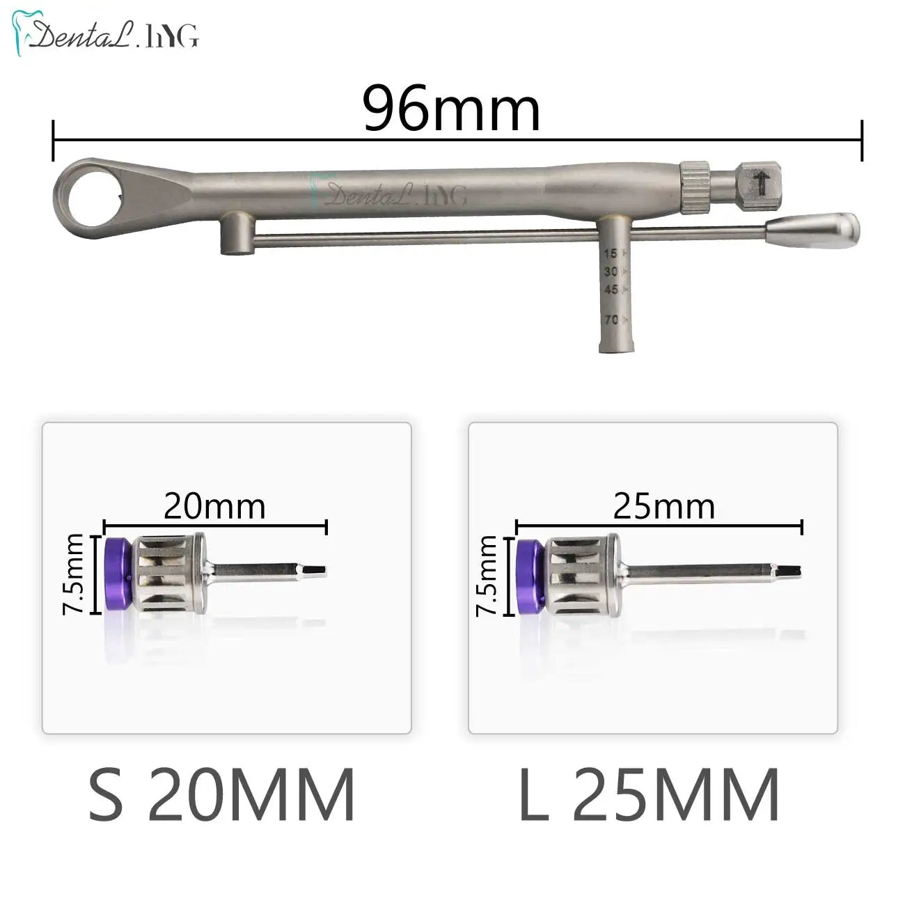 High Quality Screwdriver Tools Dental Implant Torque Wrench Ratchet 10-70NCM with Drivers & Wrench Kit