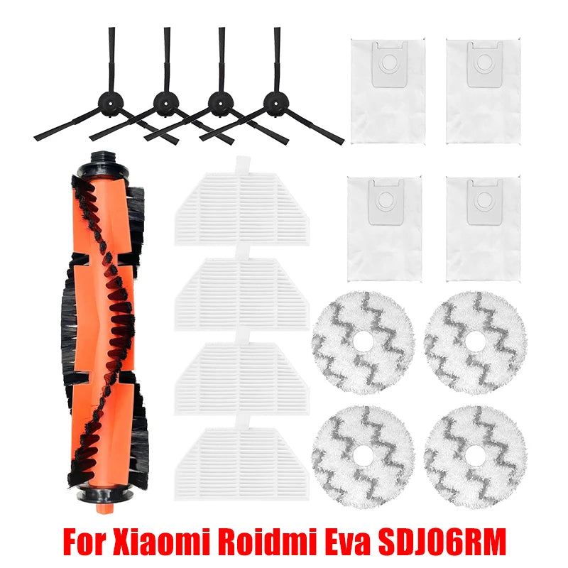 For XiaoMi RoidMi EVA Self-Cleaning Emptying Robot Vacuum SDJ06RM Spare Parts Hepa Filter Side Main Brush Mop Cloths Accessories
