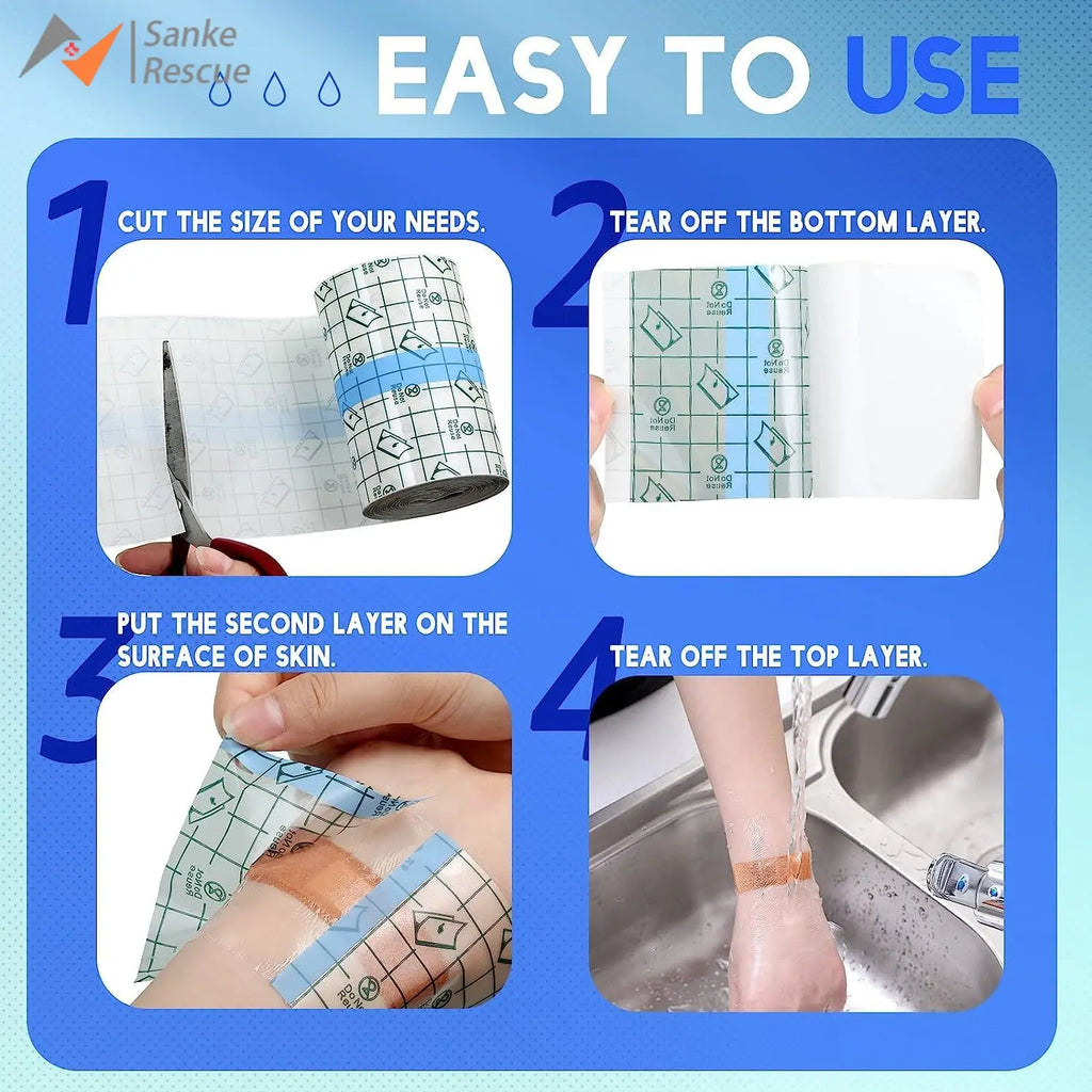 Tattoo Aftercare Waterproof Bandage Roll Transparent Film Dressing Second Skin Healing Protective Clear Adhesive for Tattoo