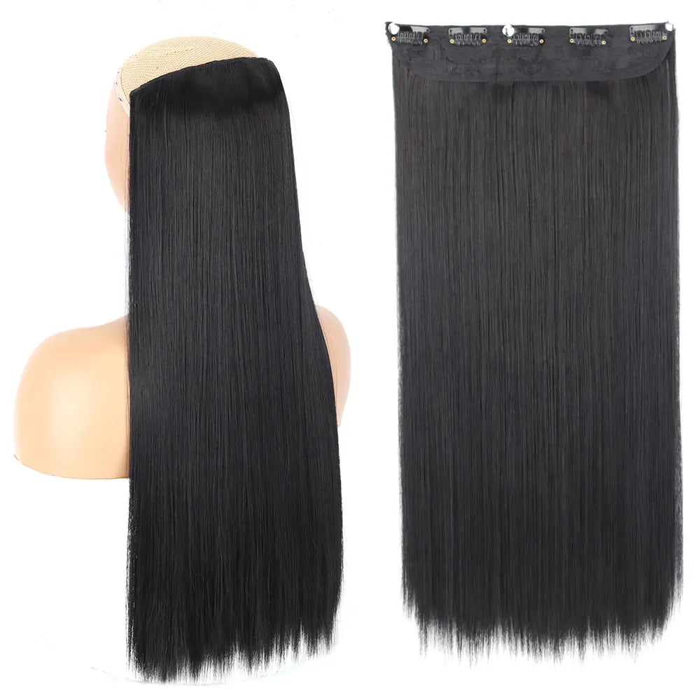 Synthetic Clip In Hair Extensions 80cm Long