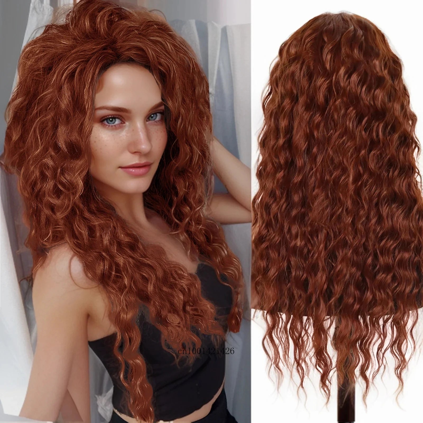 Ash Blonde Curly Wig 26" - Synthetic