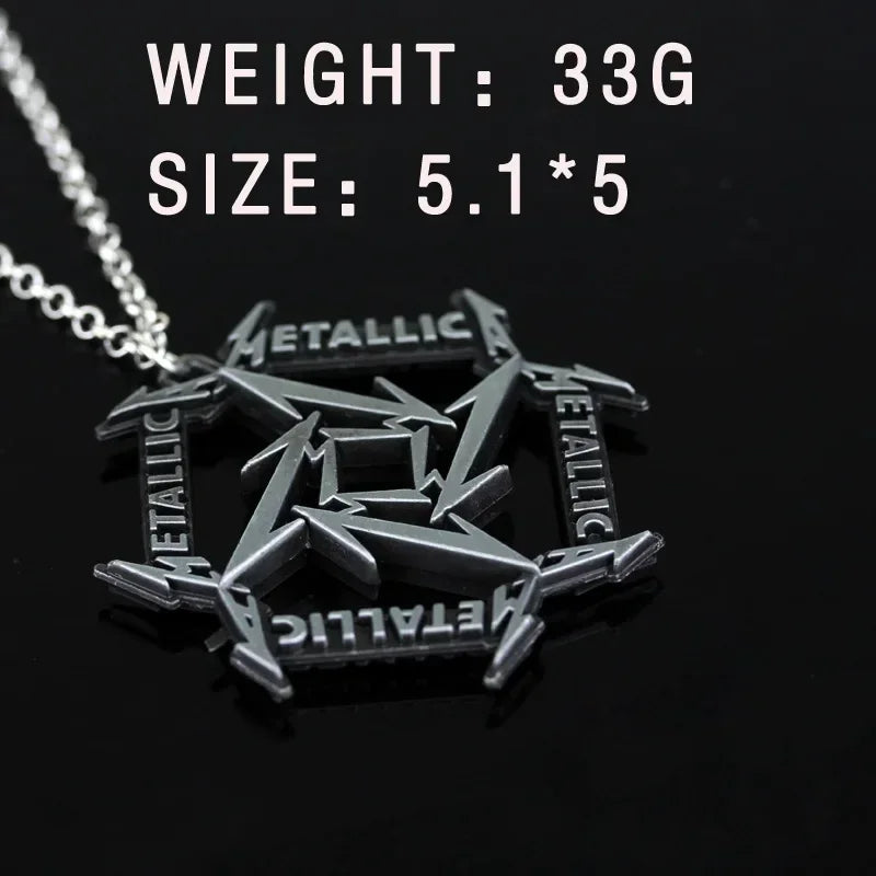 Retro Men's Necklace Trendy Classic Unisex Hip-hop Nightclubs Metal Music Movies Games Pendant Necklaces Punk Style Jewelry Gift