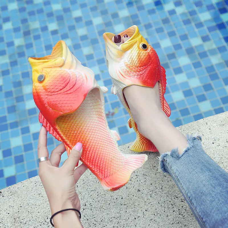 Fish Shoes Beach Slippers Unisex Funny Shoes