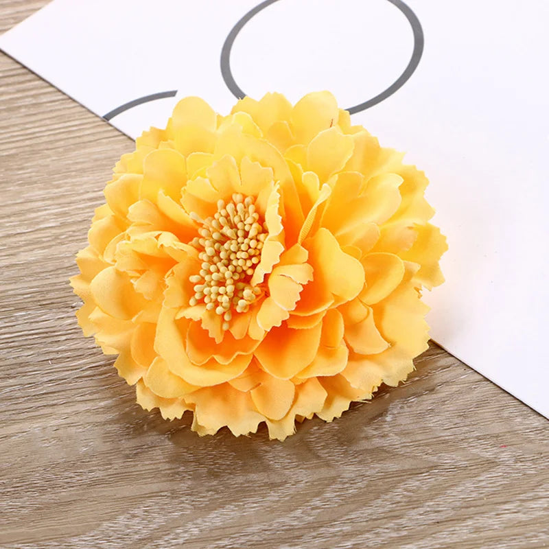 Spring Summer Simulated Peony Flowers Hair Claw Clip Headdress Women Girls Korean Sweet Colored Floral Hairpin Hair Accessories