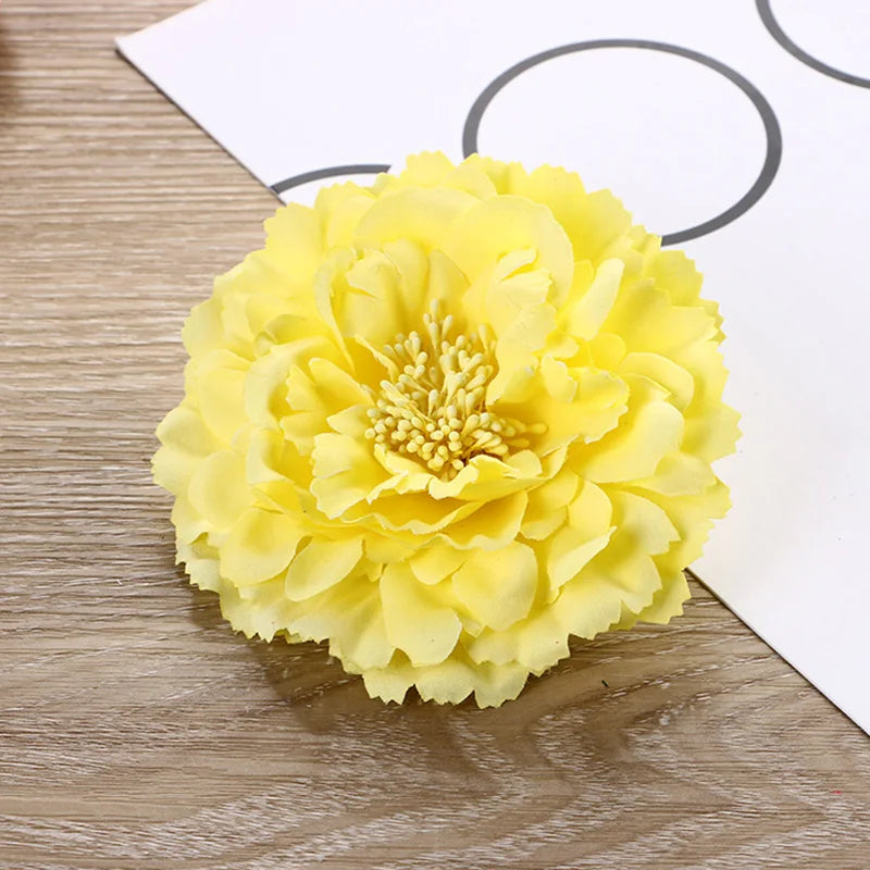 Spring Summer Simulated Peony Flowers Hair Claw Clip Headdress Women Girls Korean Sweet Colored Floral Hairpin Hair Accessories