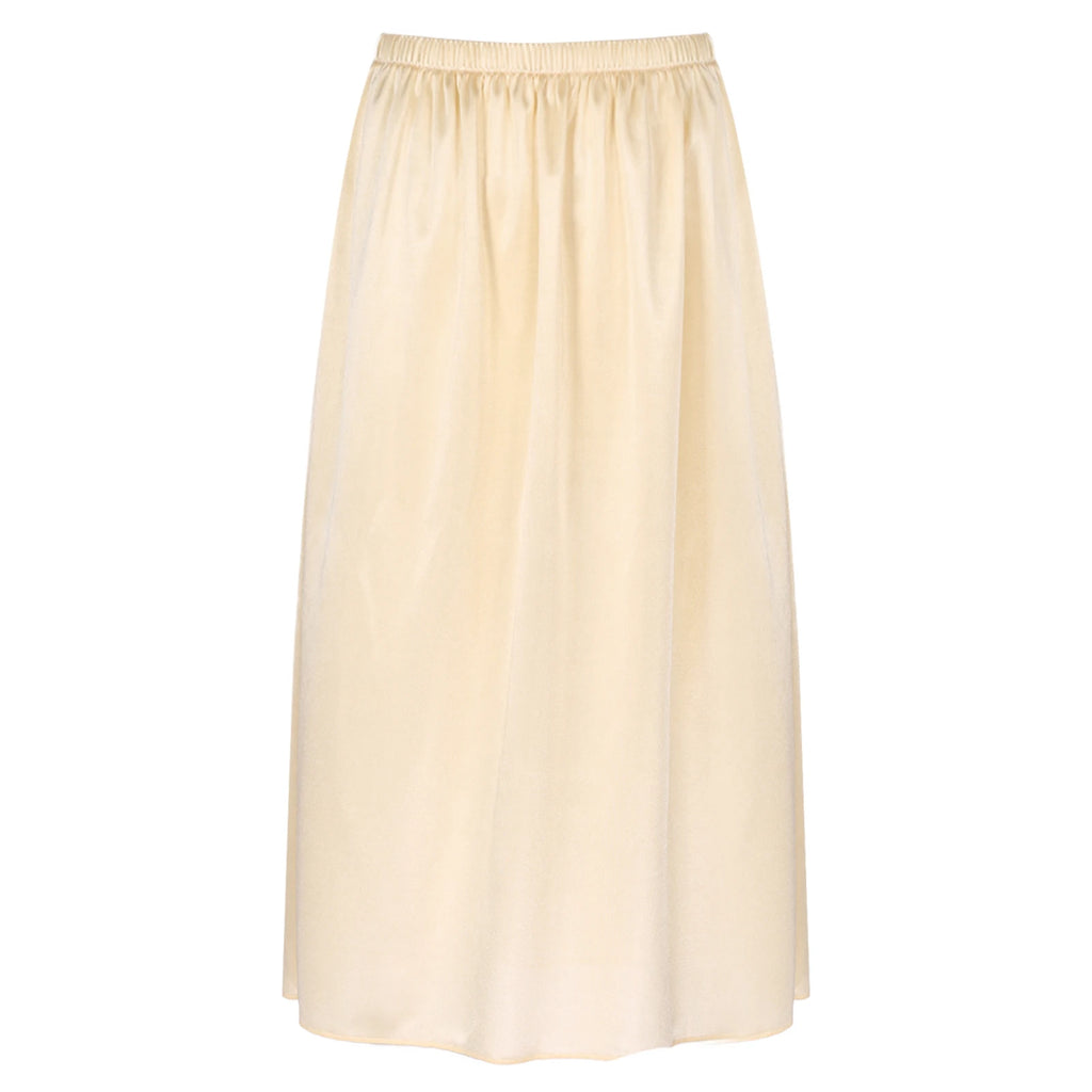 Womens Solid Color Underskirt Smooth Elastic Waistband Petticoat Inner Lining Skirt Party Prom Wedding Bridesmaid Dress Skirts