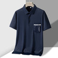 TFETTERS Brand New Summer 2025 Mens Polo Shirt Elasticity Short Sleeve Front Pocket Design Sport Golf Polo T Shirt Man