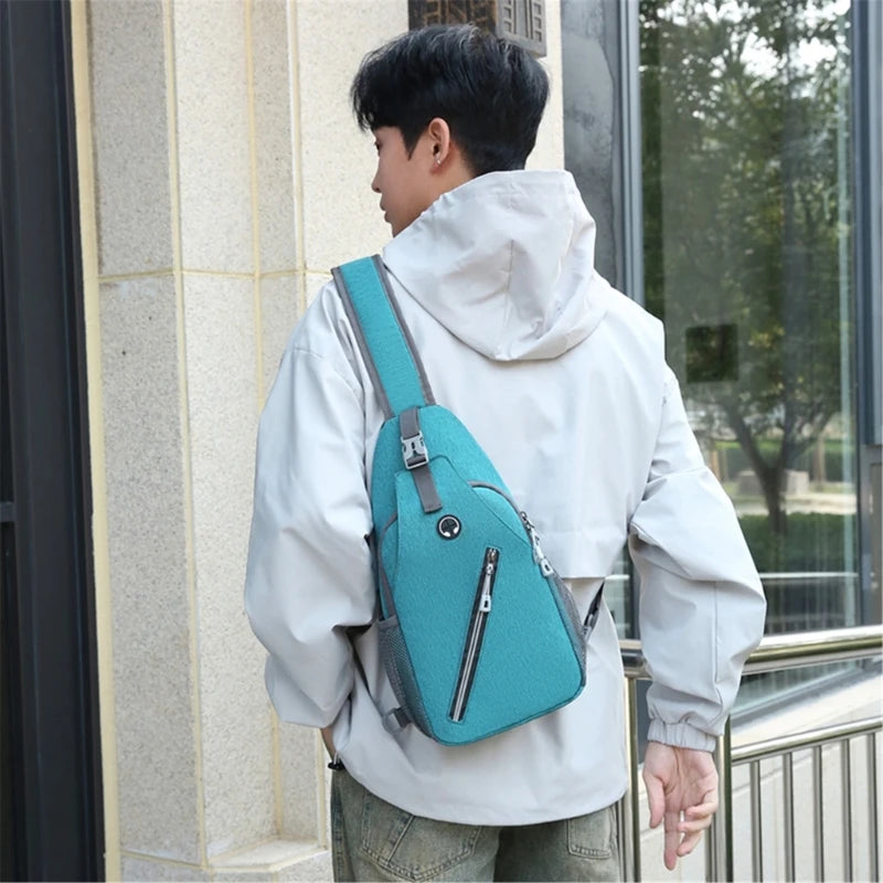 2024 Fashion Boy Shoulder Bags Water Resistance Crossbody Bag Men Multi Functional Chest Bag Travel Sports Backpacks Handbag