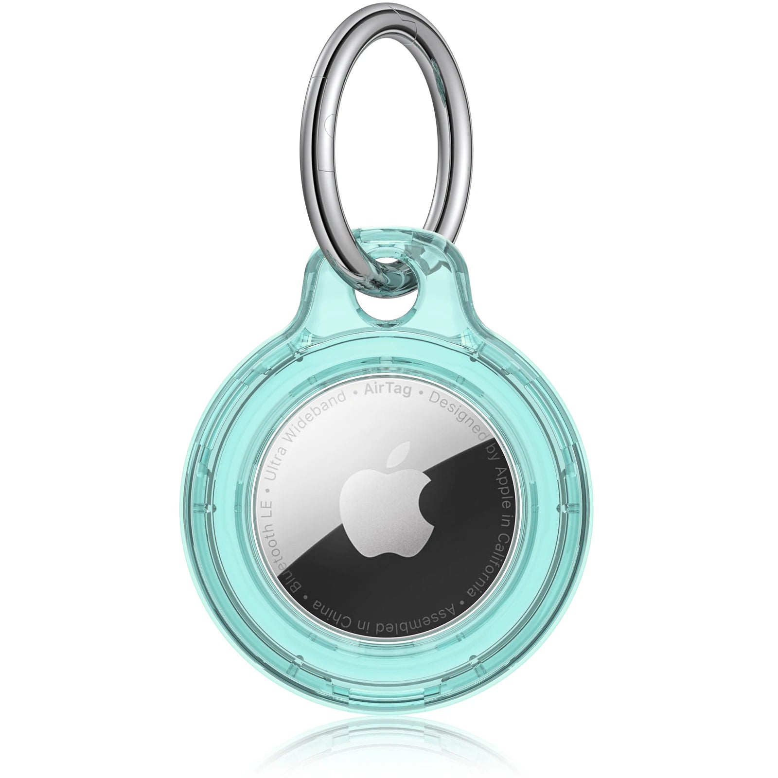 Case for Apple Air tag Holder with Keychain Protective Shell Tracker Accessories Hard PC AntiDrop Airtags Key Chain Air tag Case