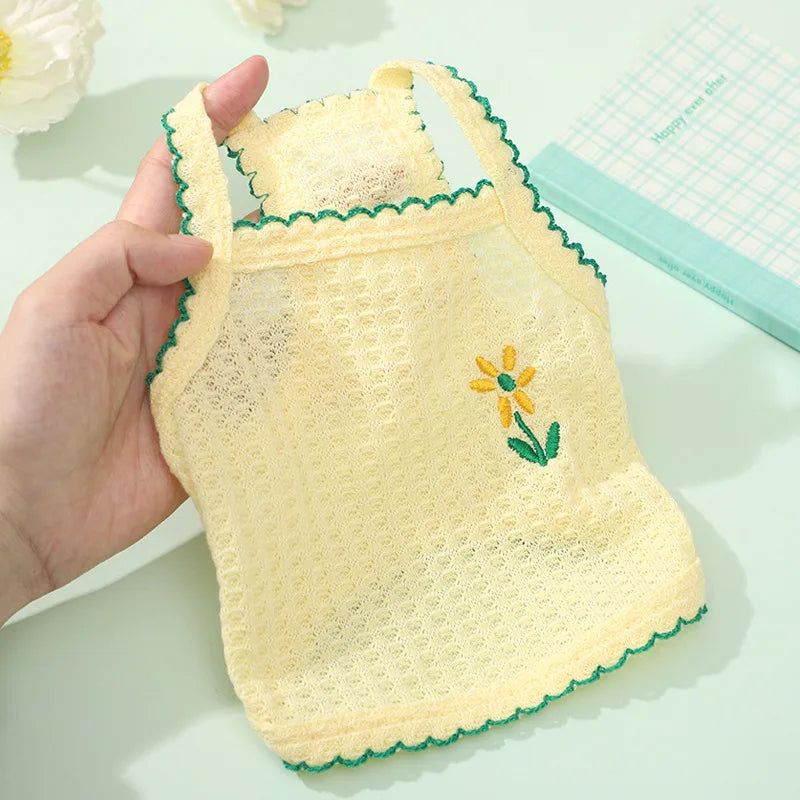 Solid Cotton Dog Vest Breathable Summer