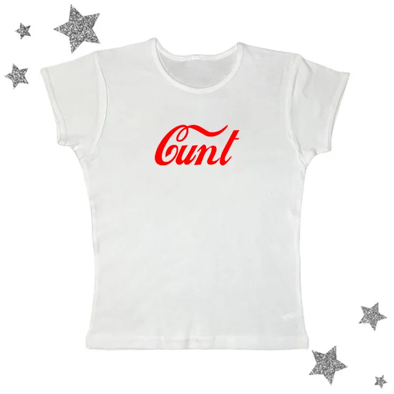 Y2k Crop Top Splice Design Letters Punk